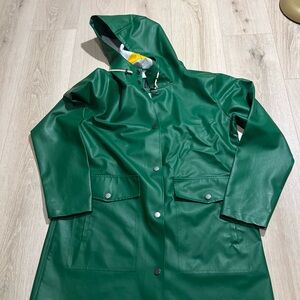 Pendleton Green Trench Coat with Hood